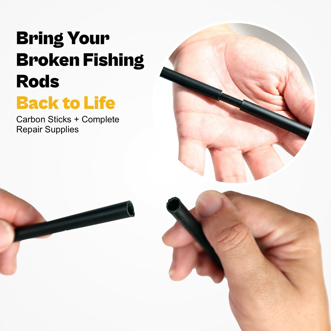 3Pcs Fishing Rod Repair Kit Ca - Freshwater Line recension och pris
