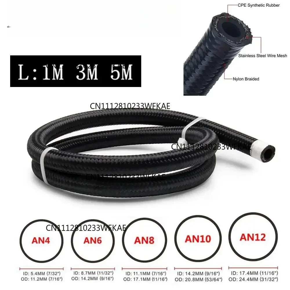 1M 3M 5M Fuel Hose Oil Gas Lin - Braided Line recension och pris