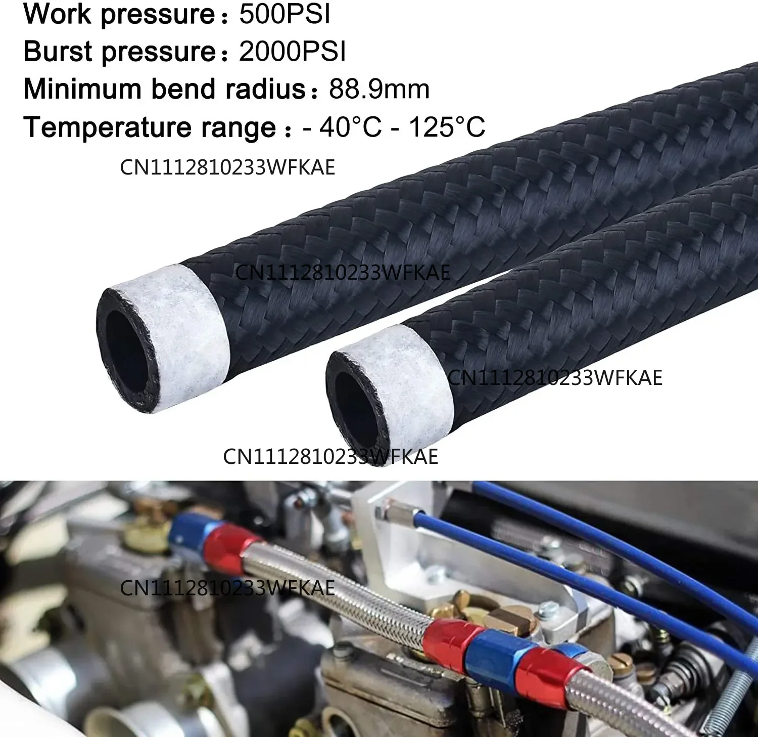 1M 3M 5M Fuel Hose Oil Gas Lin - Braided Line recension och pris